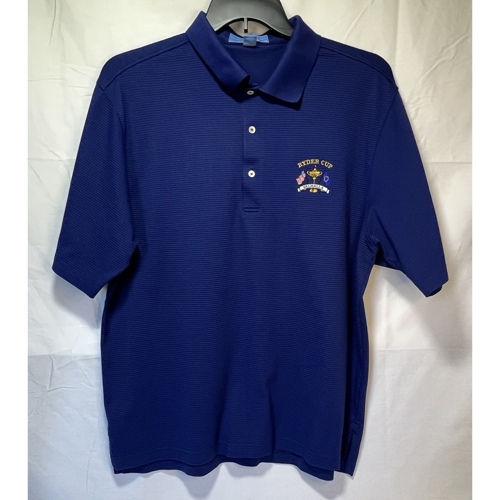 Ryder Cup Valhalla Golf Polo‎ Fairway & Greene Pureformance Blue Men’s L